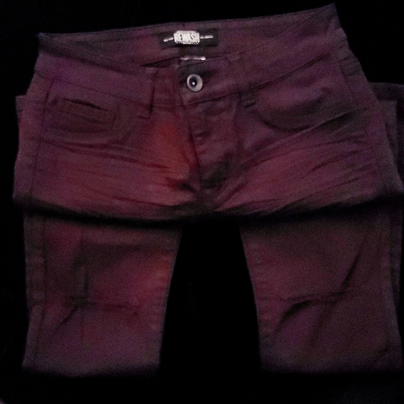 Rewash Brand Wine-Colored skinny jeans size 1 - Picture 4 of 8